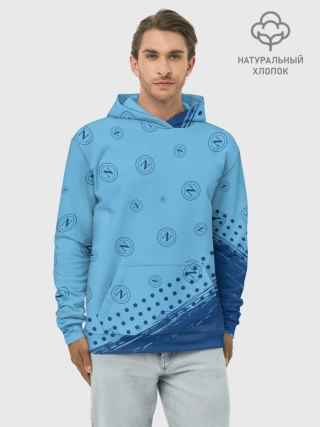 Худи мужской база хлопок / SSC NAPOLI / Наполи