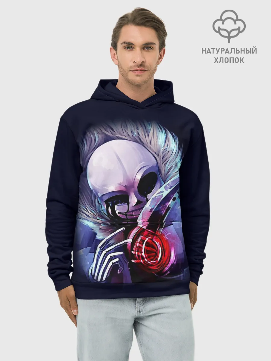 Худи мужской база хлопок / UNDERTALE SANS