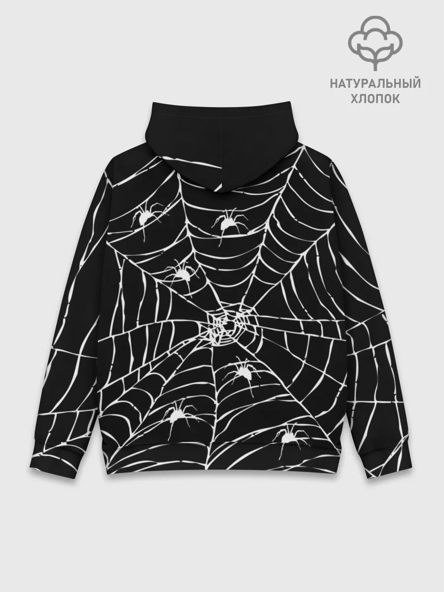 Худи мужской база хлопок / Паутина с пауками