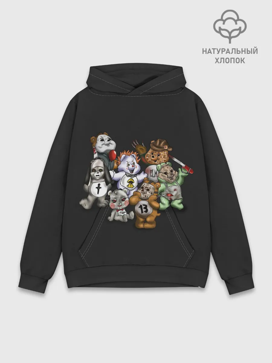 Худи мужской база хлопок / Страшные Мишки