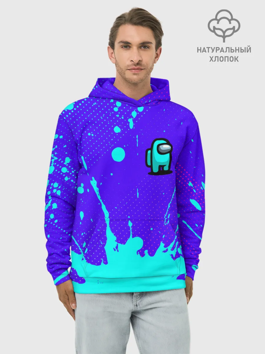 Худи мужской база хлопок / AMONG US / АМОНГ АС