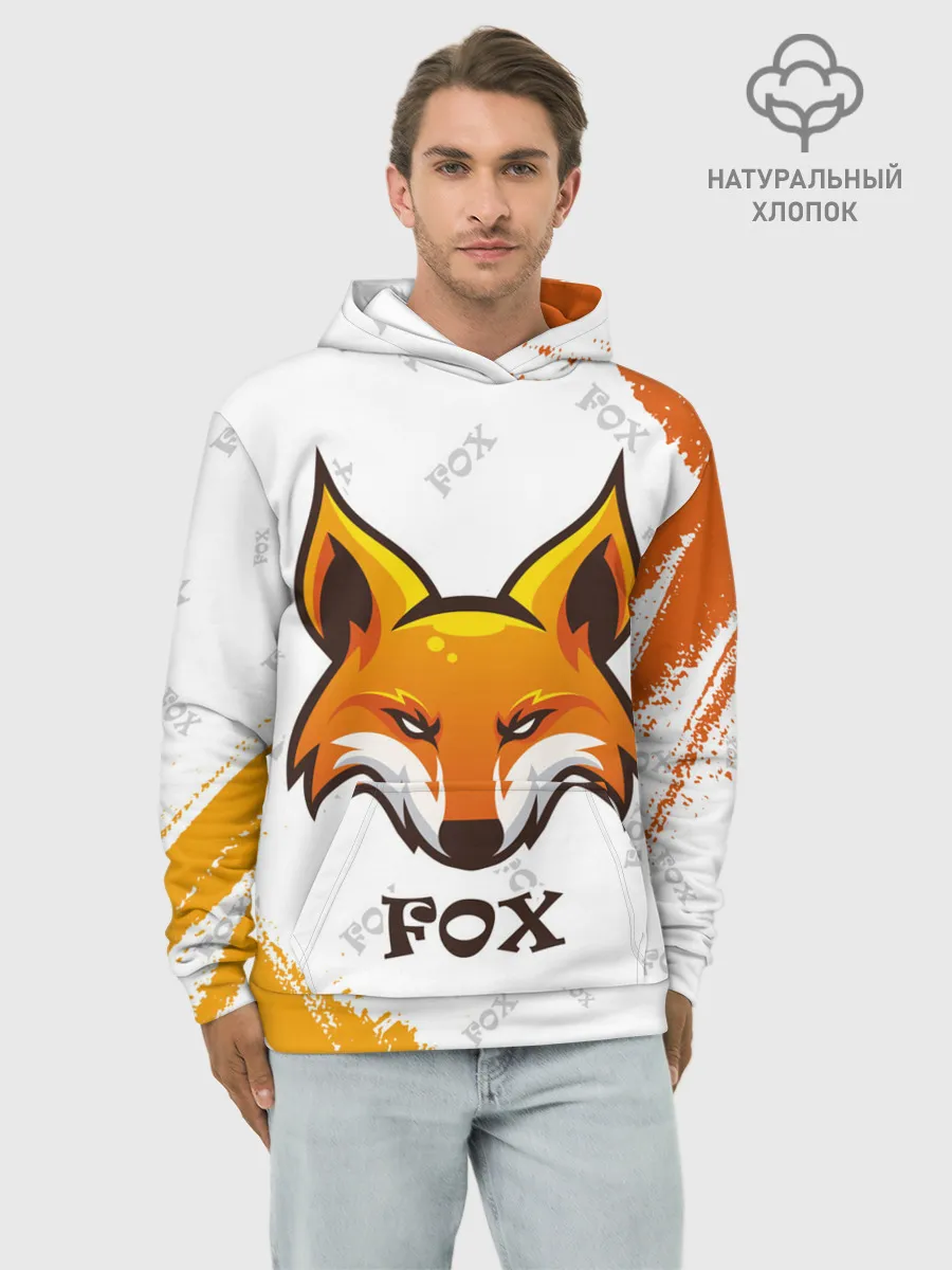Худи мужской база хлопок / FOX