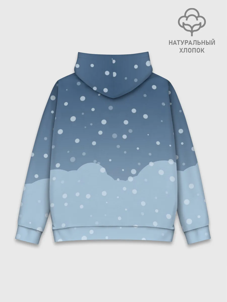 Худи мужской база хлопок / Новогодний Пикачу