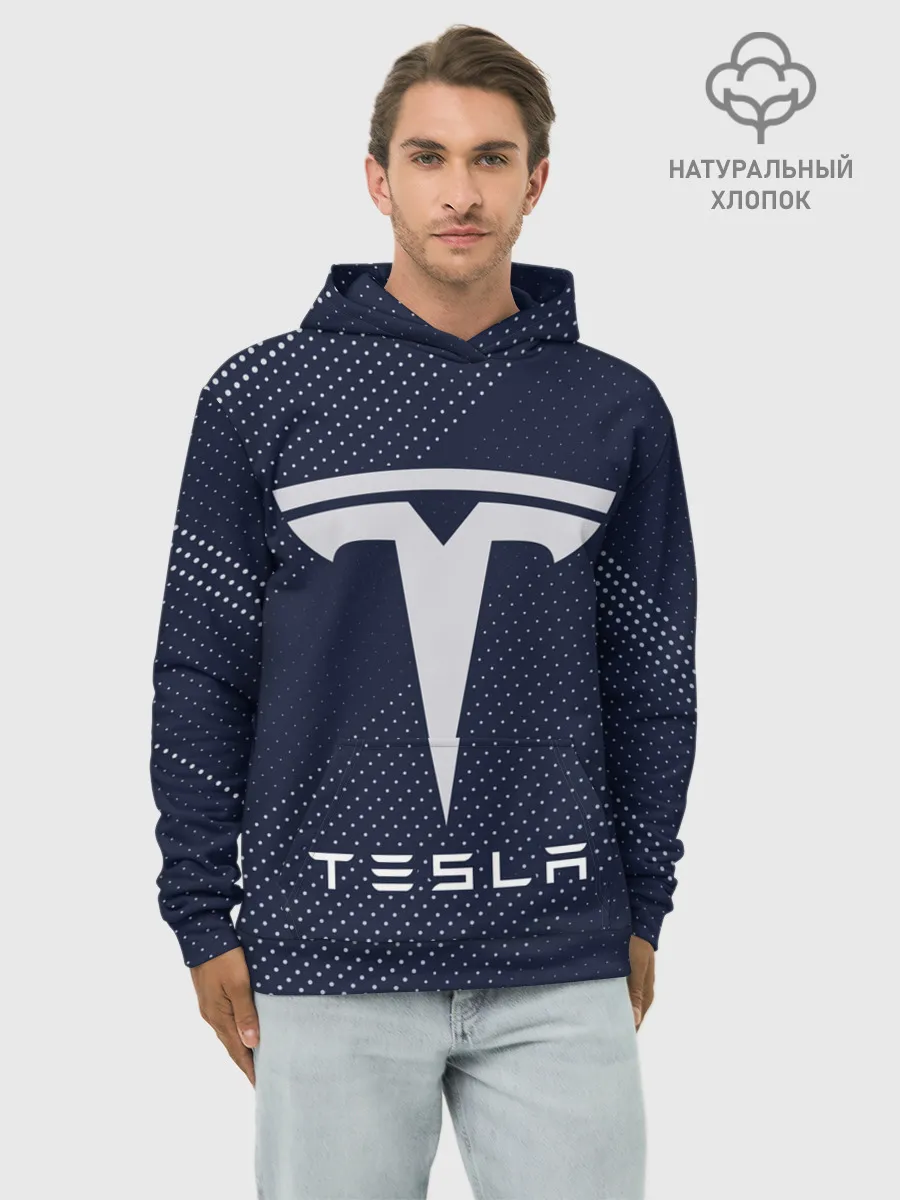Худи мужской база хлопок / TESLA / Тесла