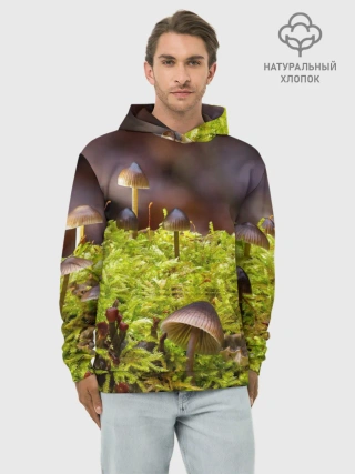 Худи мужской база хлопок / Мох