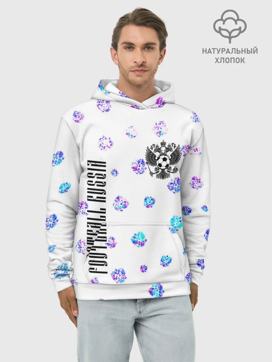 Худи мужской база хлопок / FOOTBALL RUSSIA / Футбол