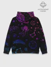 Худи мужской база хлопок / Космический рисунок