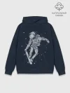 Худи мужской база хлопок / Космонавт на скейте