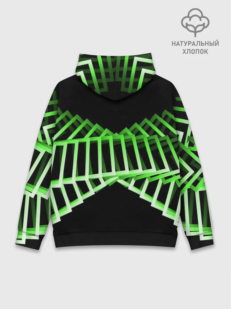 Худи мужской база хлопок / Неоновые квадраты