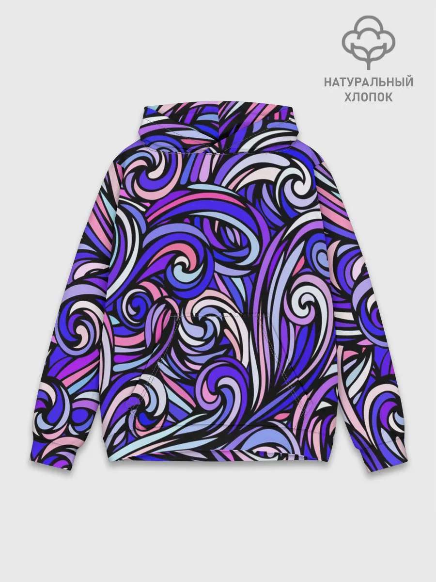 Худи мужской база хлопок / Волны