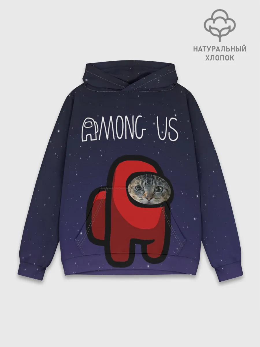 Худи мужской база хлопок / Cat impostor