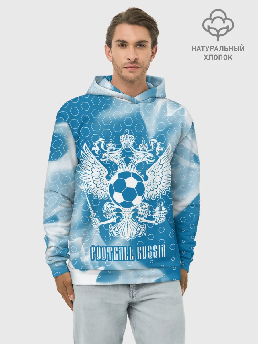 Худи мужской база хлопок / FOOTBALL RUSSIA / Футбол