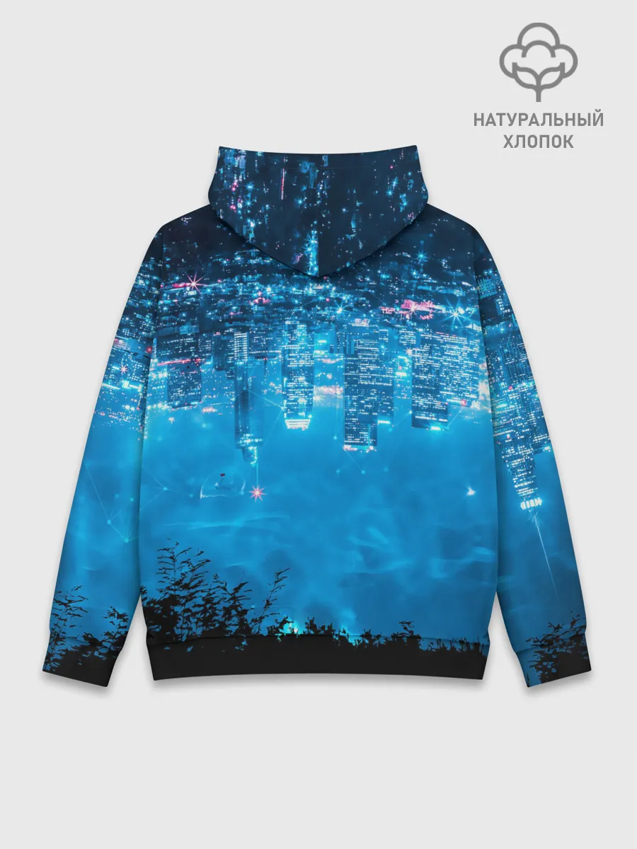 Худи мужской база хлопок / Перевернутый Мир