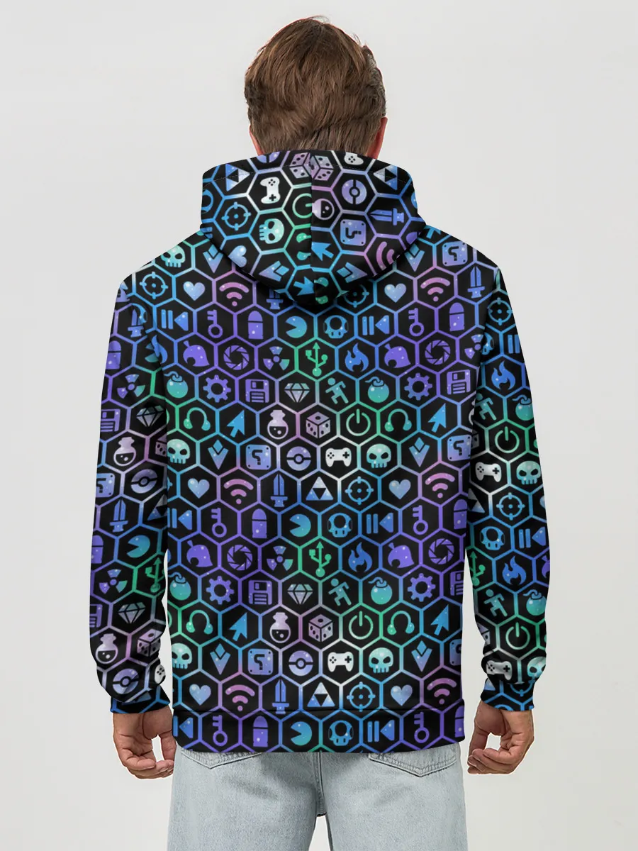 Худи мужской база хлопок / ГЕЙМЕРСКИЙ НЕОН