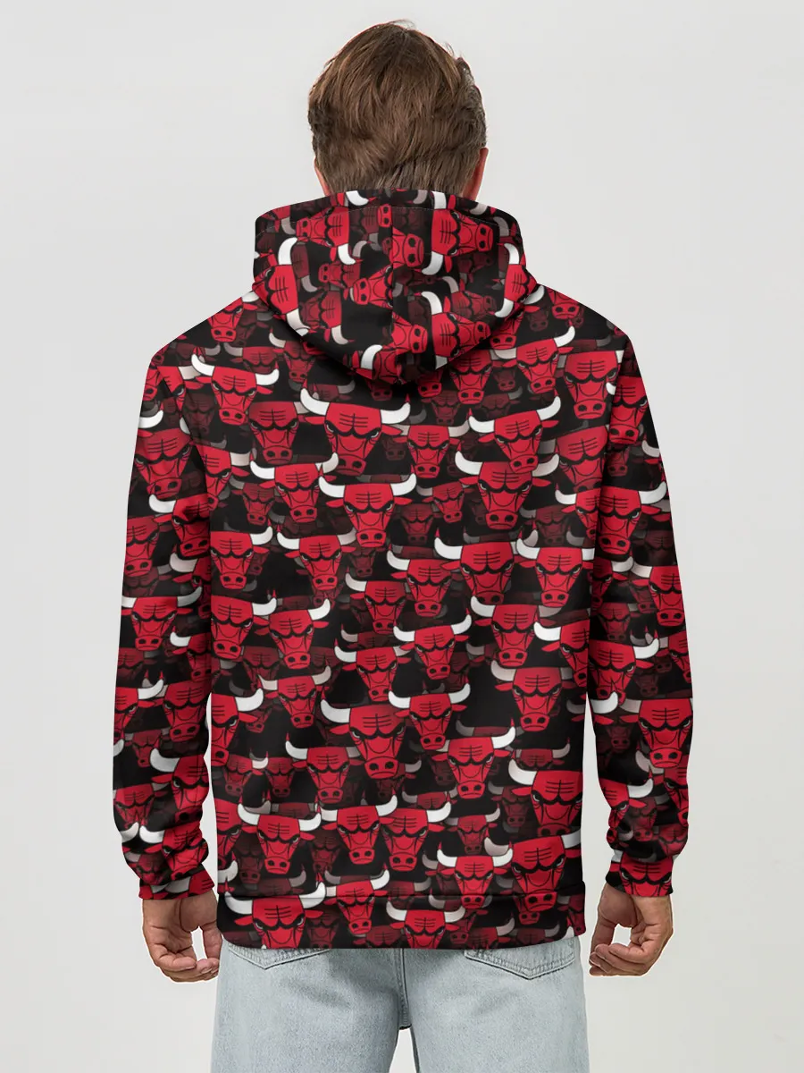 Худи мужской база хлопок / Быки Chicago Bulls