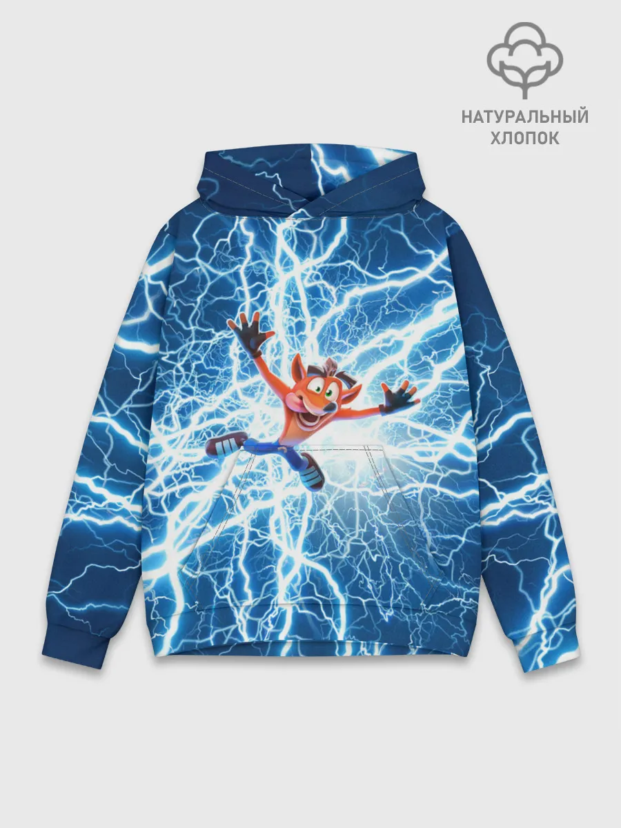 Худи мужской база хлопок / Crash Bandicoot