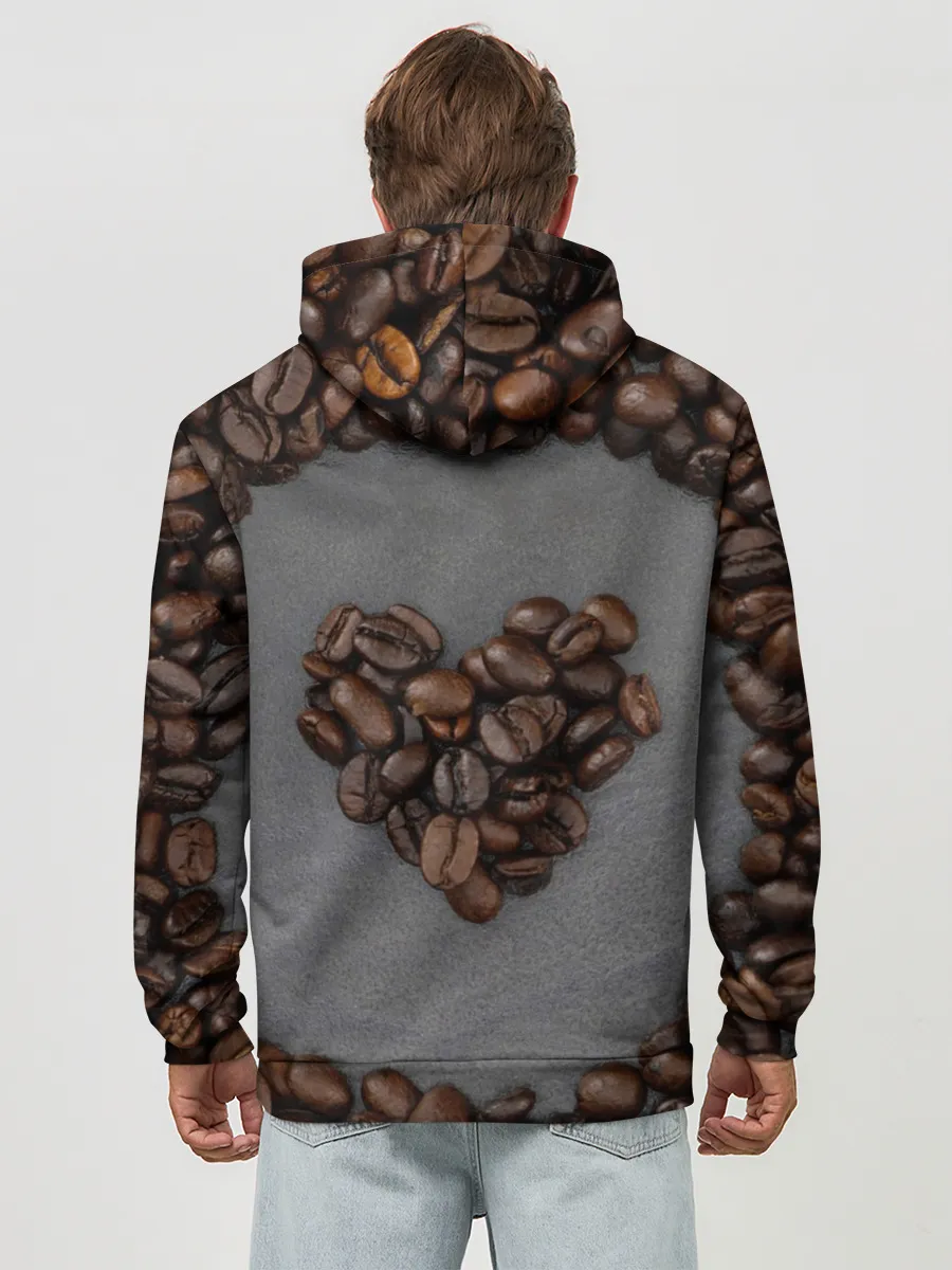 Худи мужской база хлопок / Люблю кофе