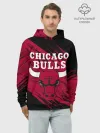 Худи мужской база хлопок / Чикаго Буллз