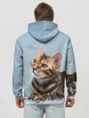 Худи мужской база хлопок / Бенгальский кот