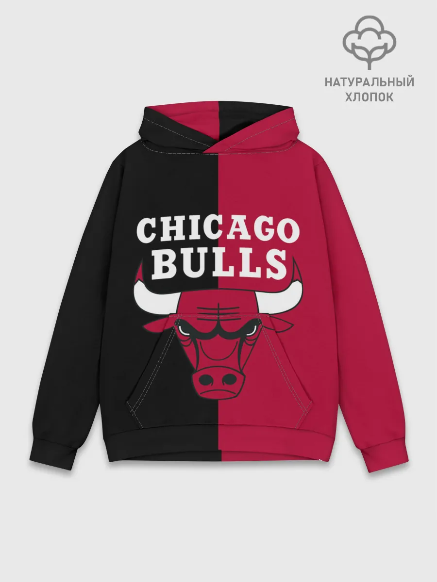 Худи мужской база хлопок / Чикаго Буллз