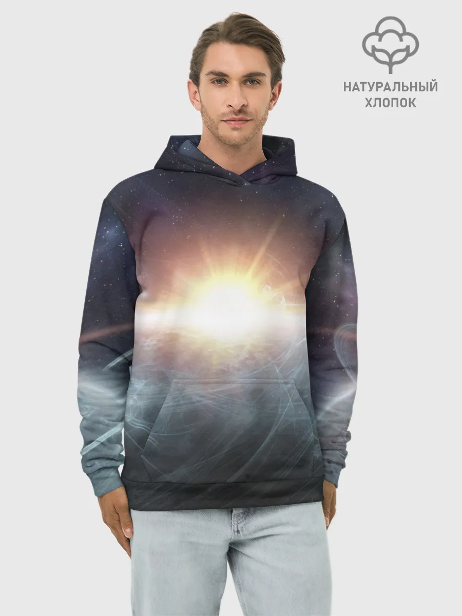 Худи мужской база хлопок / Космос