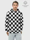 Худи мужской база хлопок / Шахматка