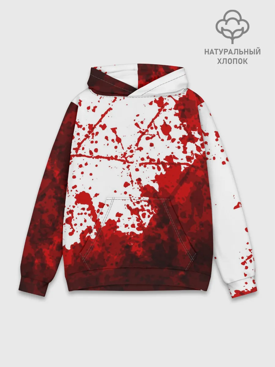 Худи мужской база хлопок / HALLOWEEN BLOOD