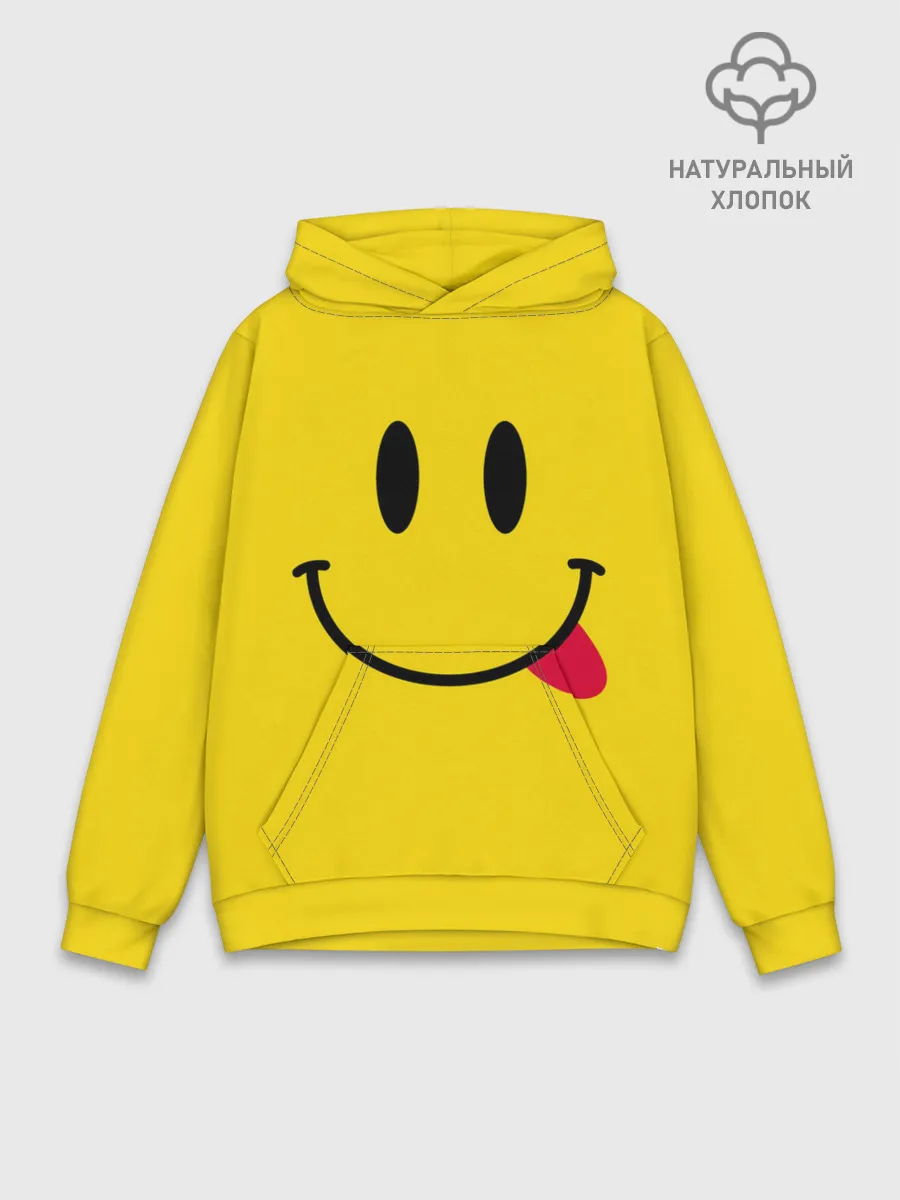Худи мужской база хлопок / Смайлик