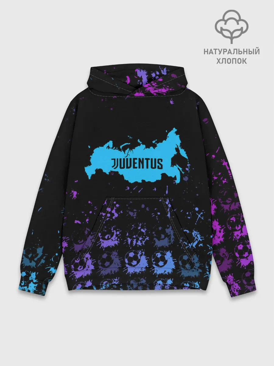Худи мужской база хлопок / JUVENTUS.