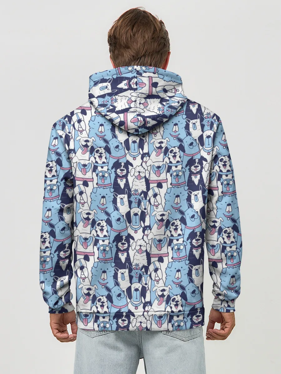 Худи мужской база хлопок / МИЛЫЕ ПЕСИКИ