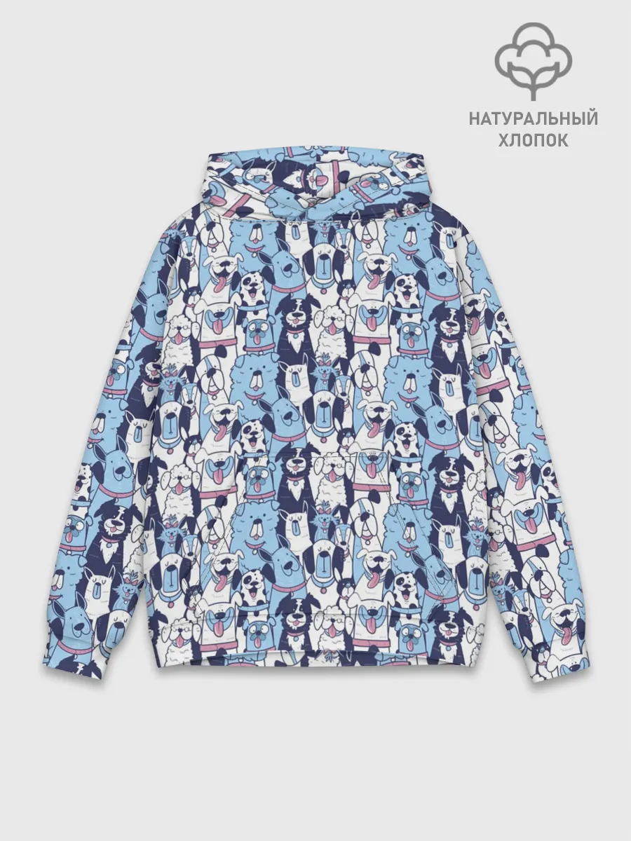 Худи мужской база хлопок / МИЛЫЕ ПЕСИКИ