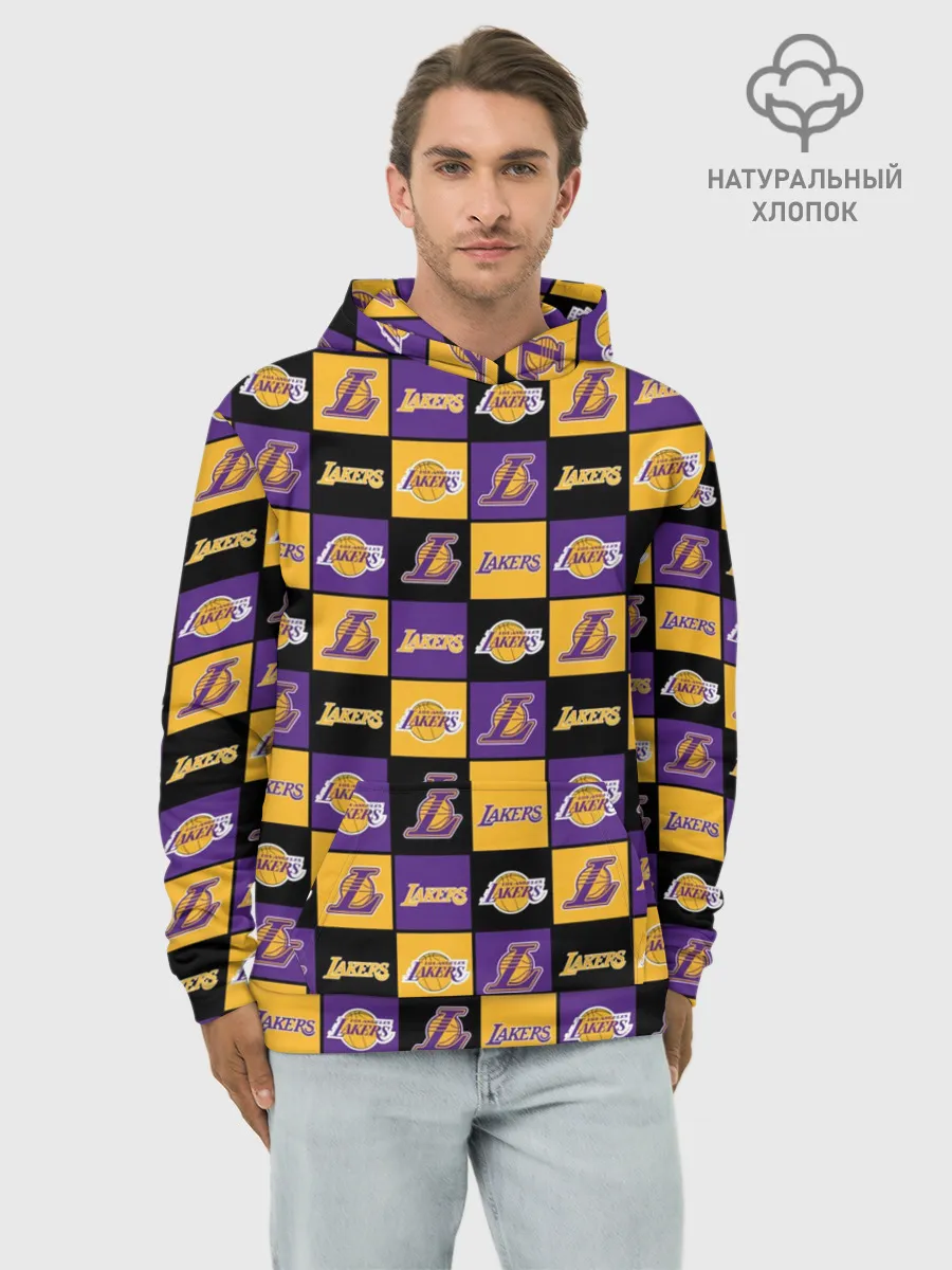 Худи мужской база хлопок / LA LAKERS | ЛЕЙКЕРС