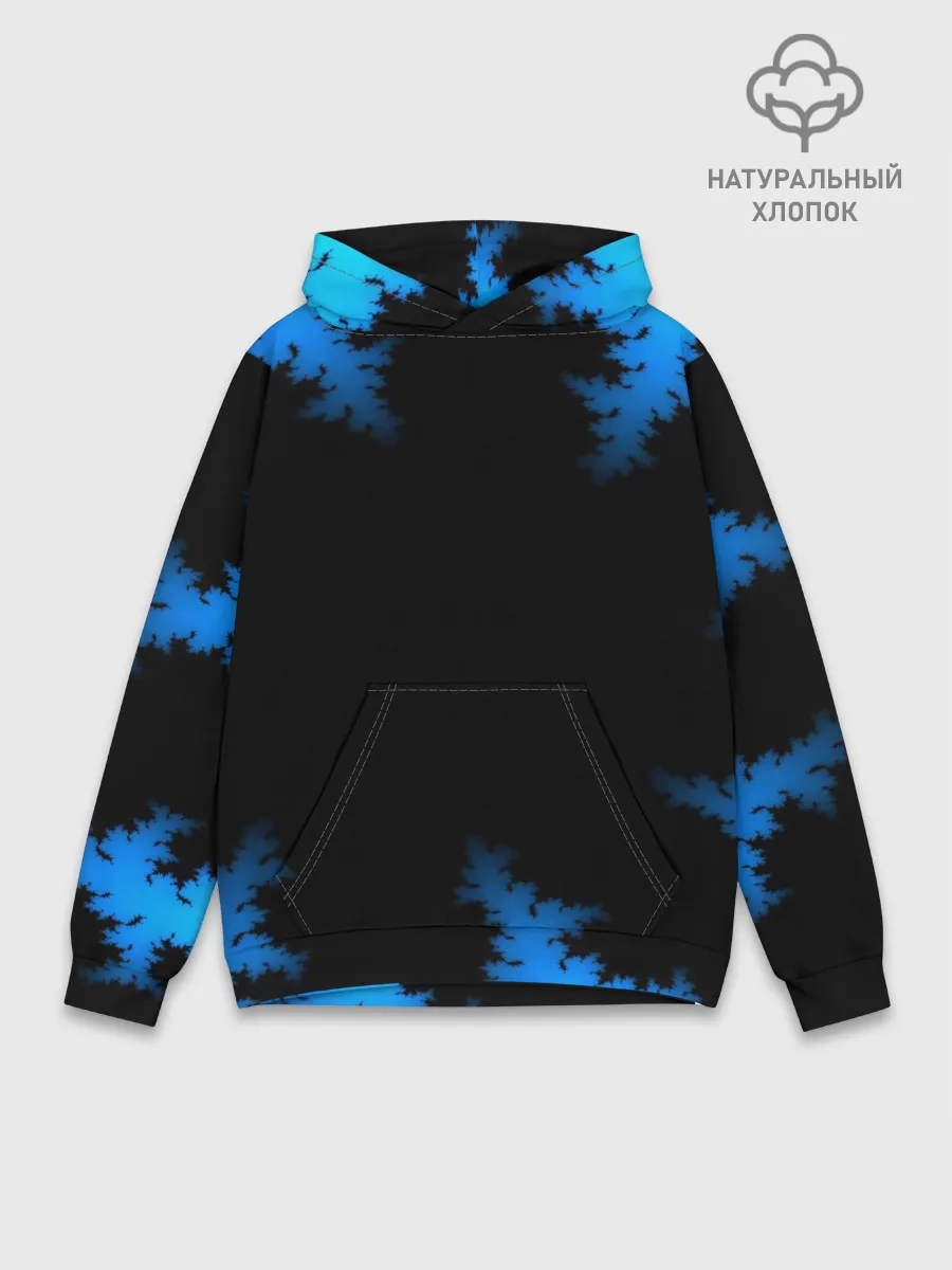 Худи мужской база хлопок / Морозный узор