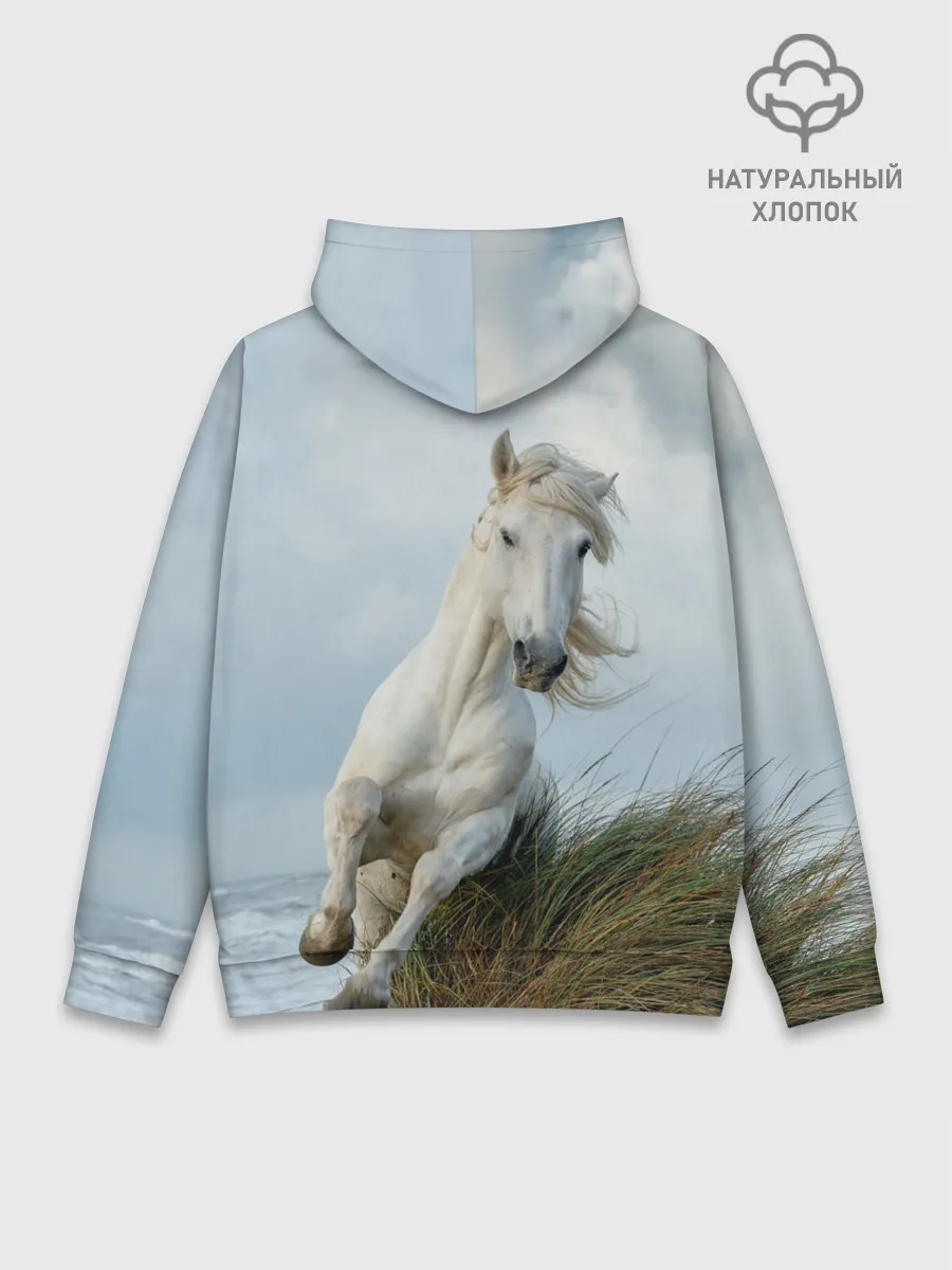 Худи мужской база хлопок / Лошадь