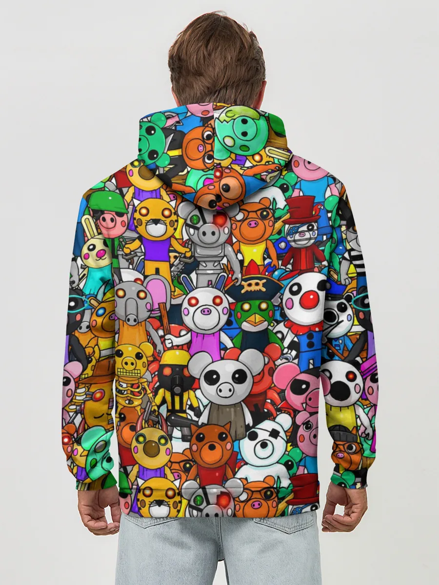 Худи мужской база хлопок / ROBLOX PIGGY