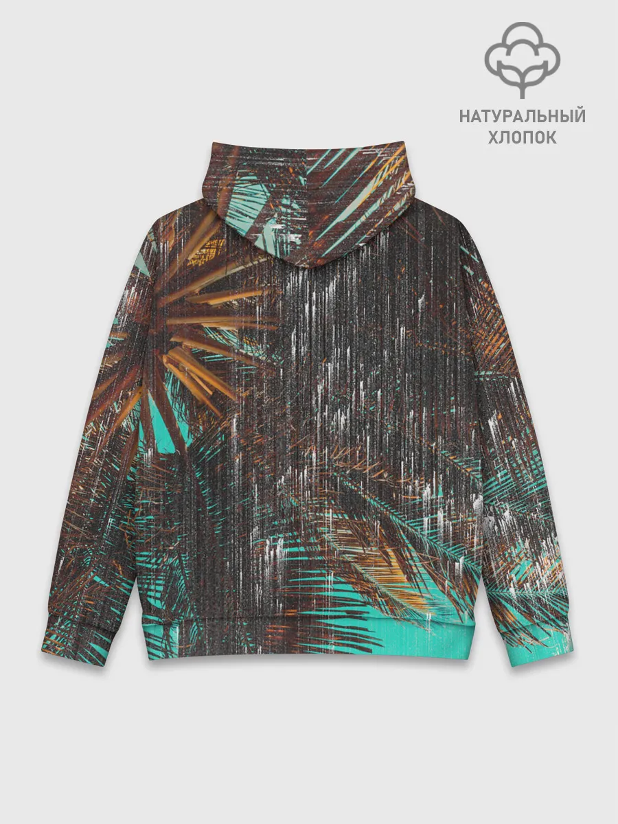 Худи мужской база хлопок / Palm glitch art