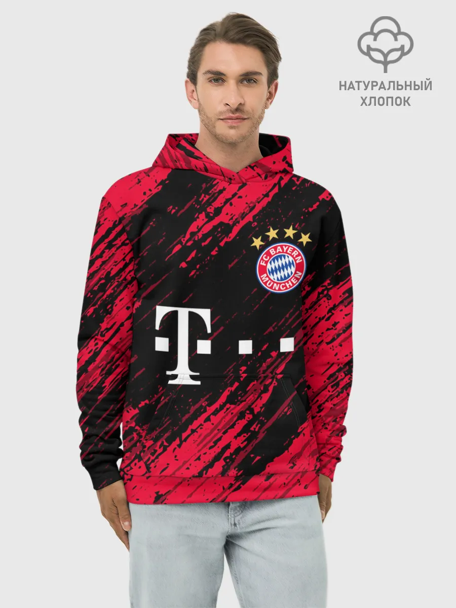 Худи мужской база хлопок / BAYERN MUNCHEN / БАВАРИЯ.