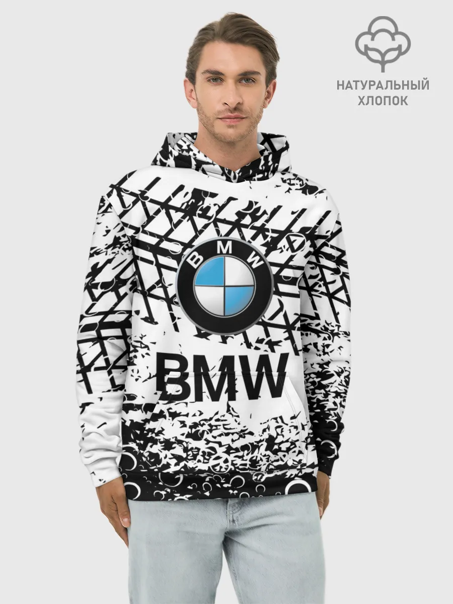 Худи мужской база хлопок / BMW.