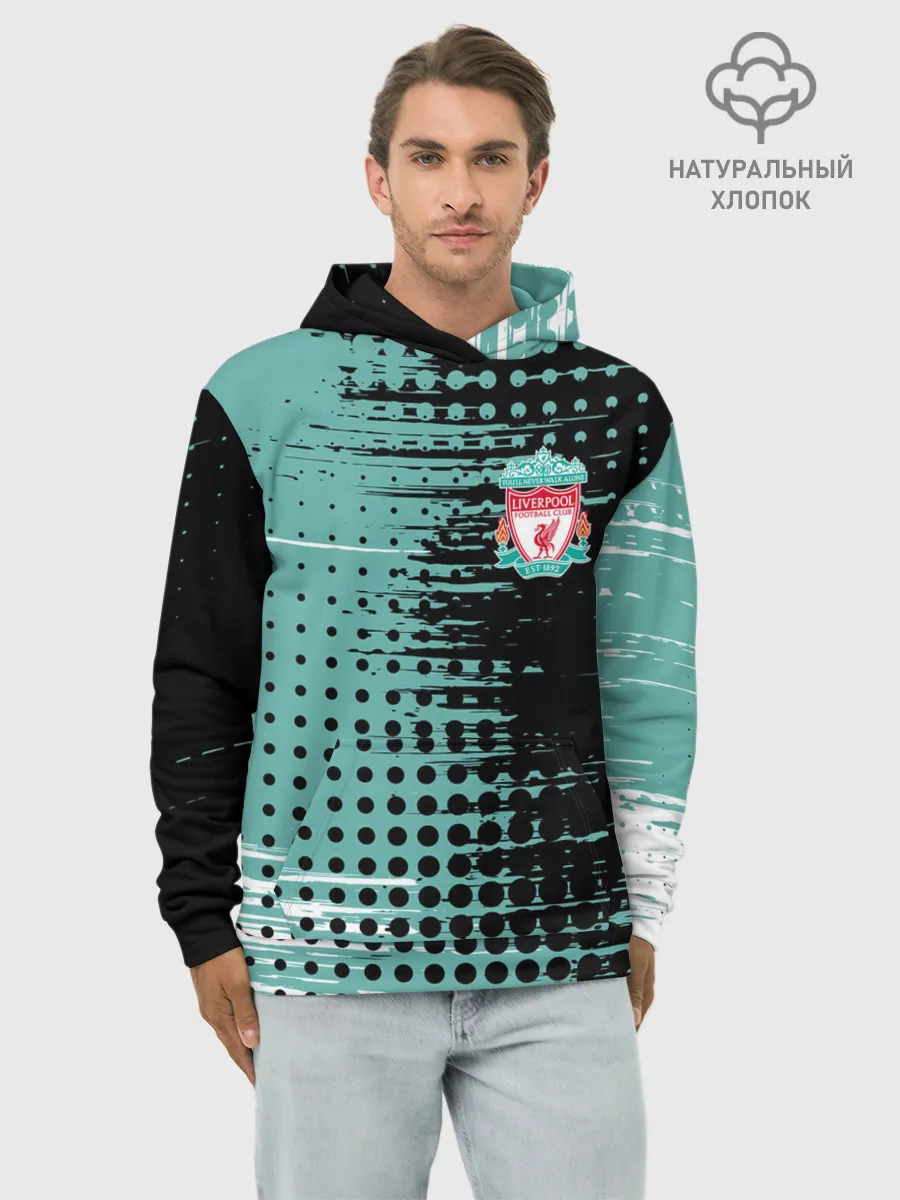 Худи мужской база хлопок / Liverpool / Ливерпуль.