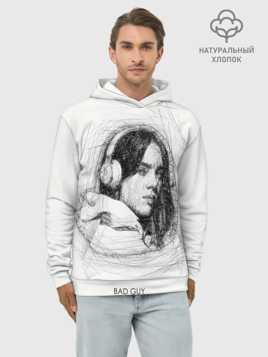 Худи мужской база хлопок / Billie Eilish