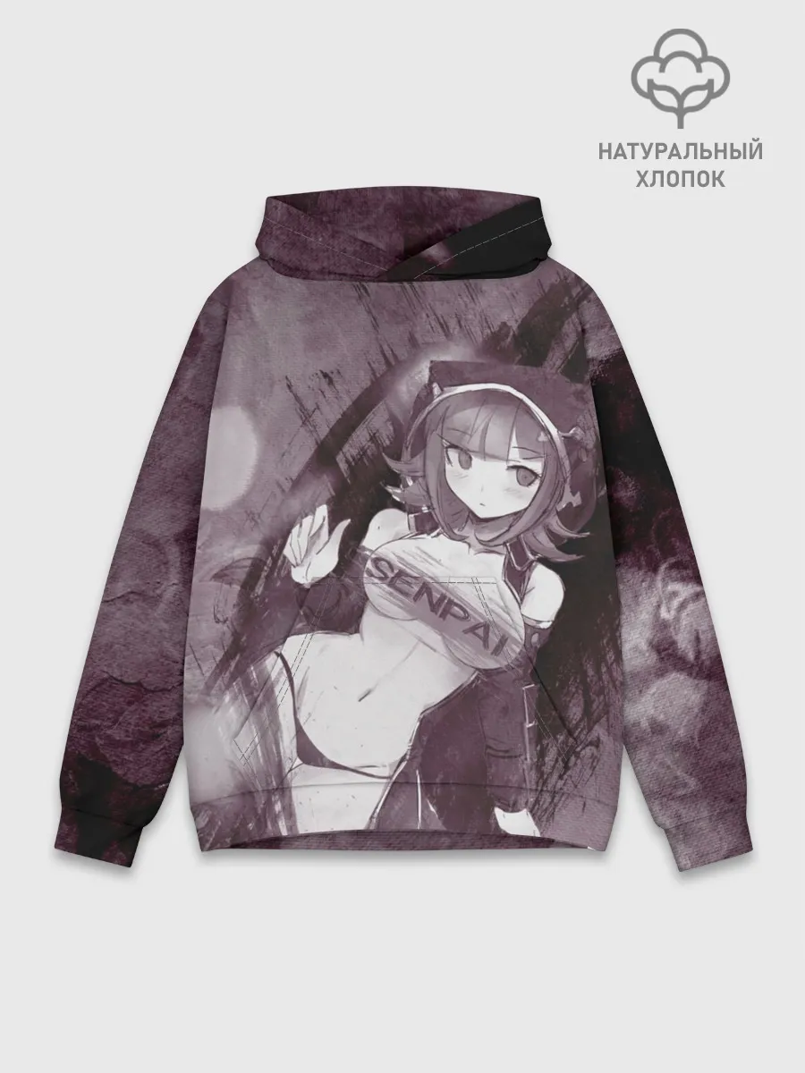 Худи мужской база хлопок / Danganronpa акварель