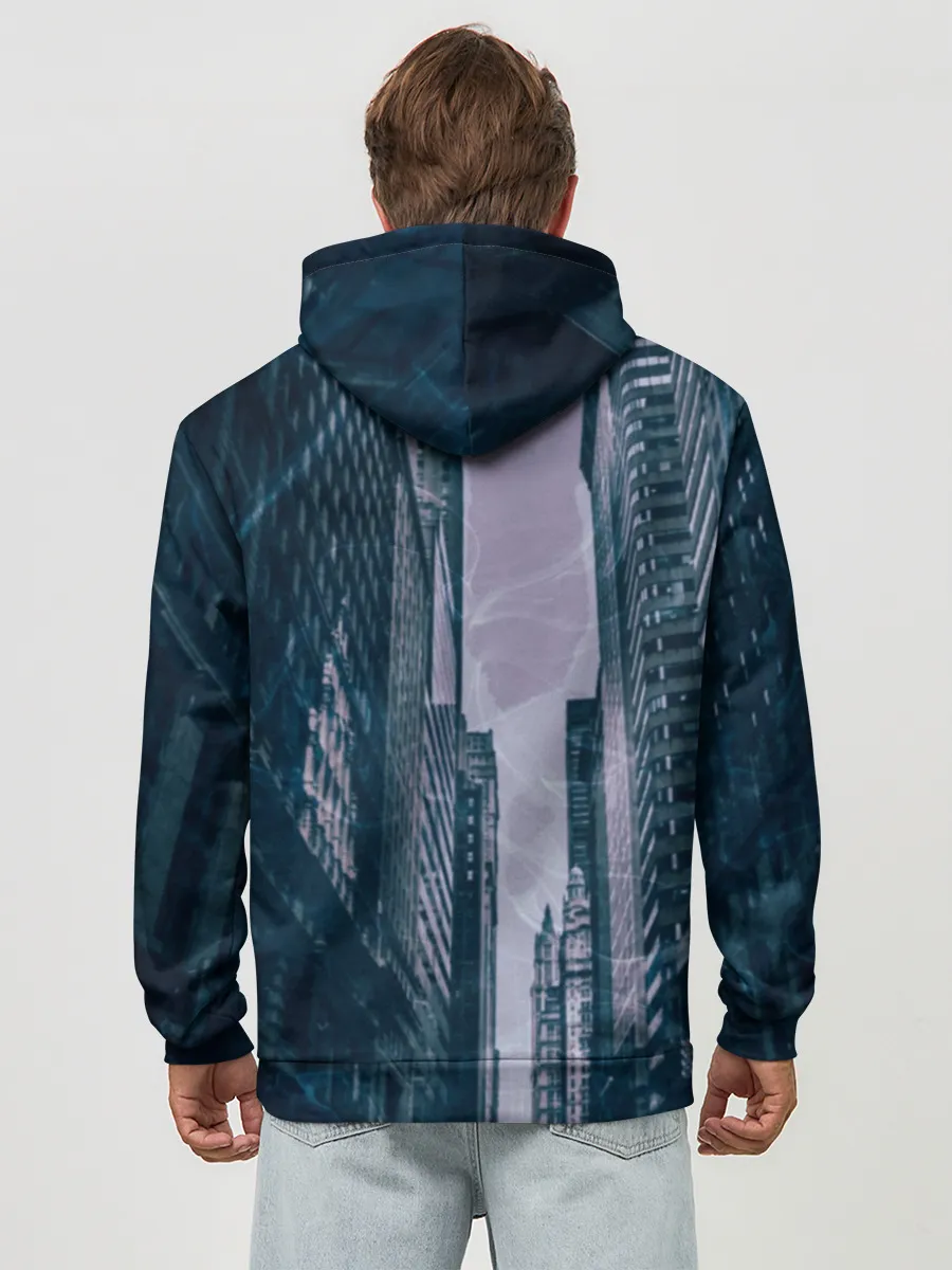 Худи мужской база хлопок / Zero Two в большом городе