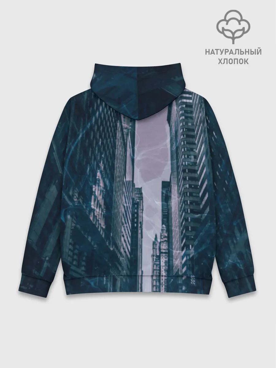Худи мужской база хлопок / Zero Two в большом городе