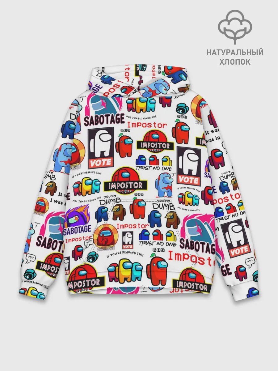 Худи мужской база хлопок / AMONG US