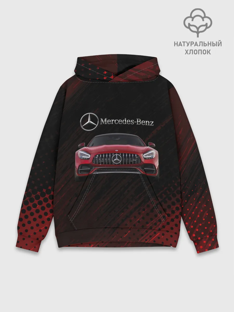Худи мужской база хлопок / Mercedes Benz AMG.