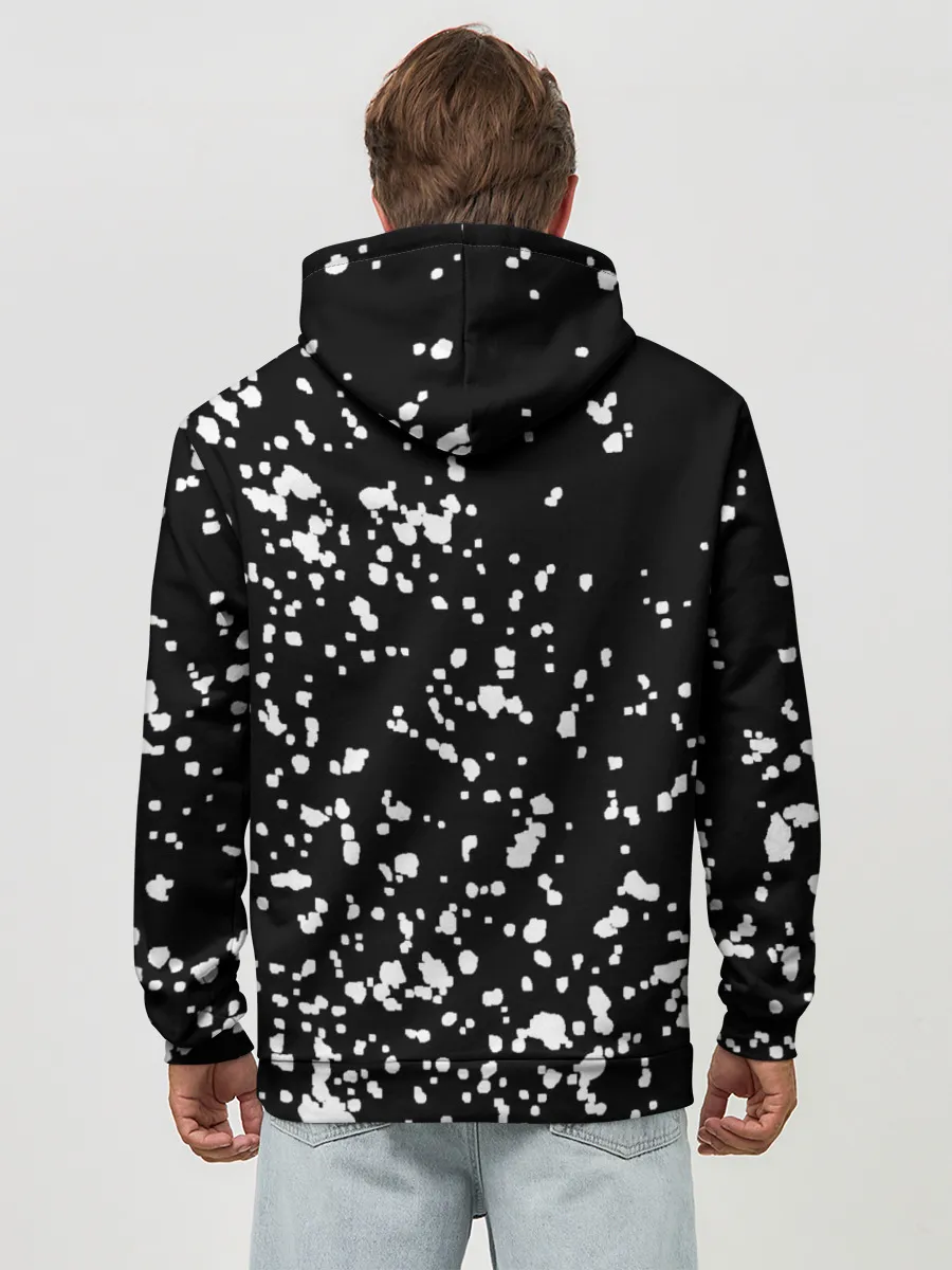 Худи мужской база хлопок / Каллиграфия на чёрном фоне