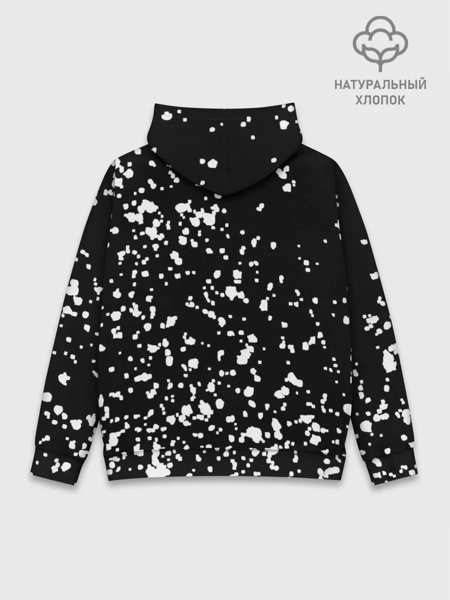 Худи мужской база хлопок / Каллиграфия на чёрном фоне