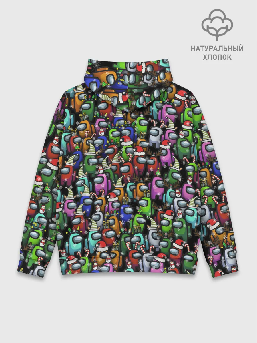 Худи мужской база хлопок / Among Us. С Новым Годом!