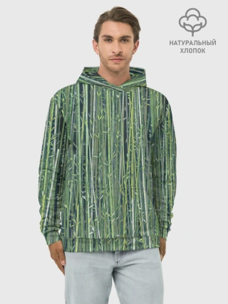 Худи мужской база хлопок / Зеленый бамбук