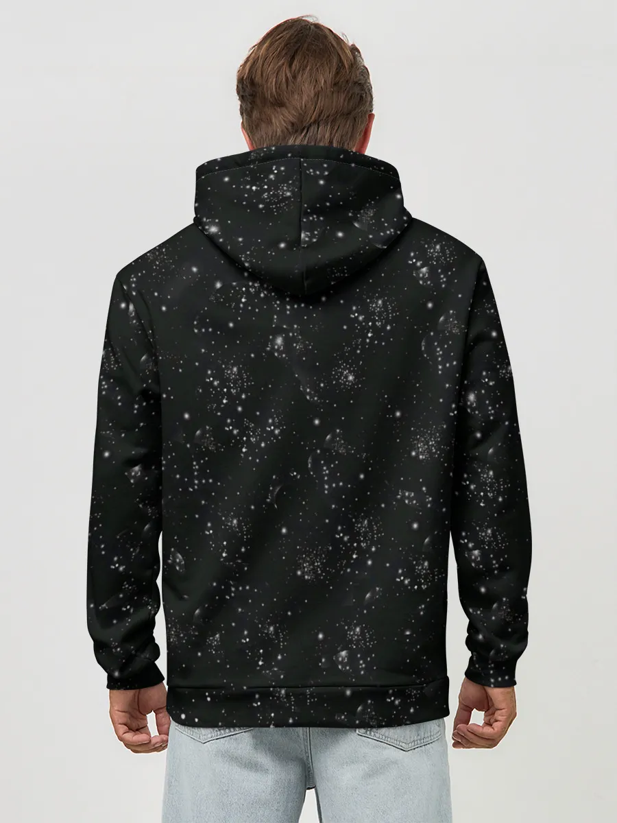 Худи мужской база хлопок / Космический Кит